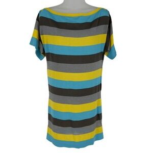 Missoni Signature Striped Knit Mini Dress Multicolor Open Back Size 8‎